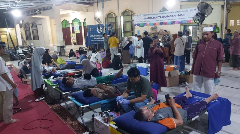 D:\2025\Maret 2025\12 Maret 2025\5\hal 5\KEGIATAN rutin donor darah yang digelar di Masjid Muhammadiyah Al-Muhajirin.JPG