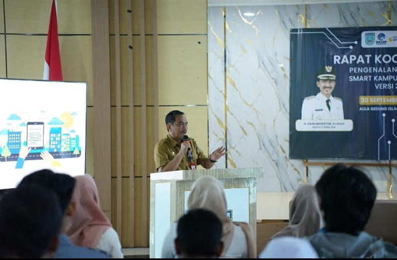 D:\2025\Oktober 2025\1 Oktober 2025\5\hal 5\Kepala DKISP Banjar HM Aidil Basith memberikan sambutan saat membuka Rako.jpg