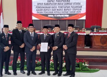 DPRD HSU Tetapkan Sahrujani – Hero Setiawan Pasangan Terpilih
