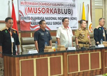 Sekda HSU Buka Musyawarah KONI HSU