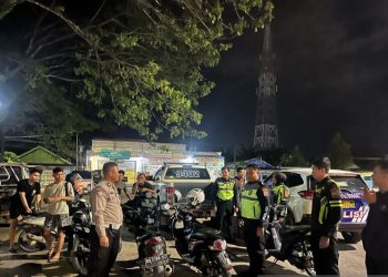 Polres Tapin gelar Patroli Blue Light guna tindak balap liar