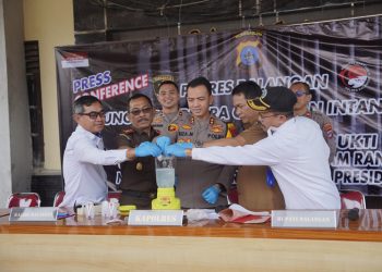 Bupati Balangan dan Forkopimda Musnahkan Barang Bukti Narkoba