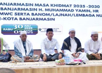 D:\2025\Agustus 2025\1 Agustus 2025\5\hal 5\Wali Kota Banjarmasin H Muhammad Yamin HR saat menghadiri Halal Bihalal PCNU Kota.jpg