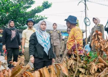 D:\2025\Juli 2025\14 Juli 2025\5\hal 5\Wali Kota Banjarbaru Erna Lisa Halaby saat mengikuti gotong royong.jpg