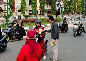Empat Titik Jadi Pembagian Brosur Sosialisasi Wajib Pajak