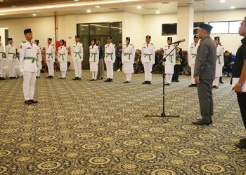 Pemkab Kotabaru Kukuhkan Paskibraka Tahun 2025