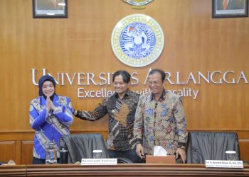 Perkuat Kolaborasi Peningkatan Mutu Pendidikan, Wagub Hasnuryadi Sulaiman dan Ketua IKA UNAIR Kalsel Audensi dengan Rektor UNAIR