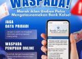 Bank Kalsel Imbau Masyarakat Waspada Penipuan Berkedok Undian Berhadiah