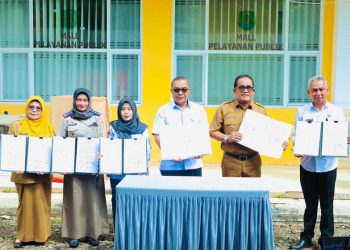 Bupati Ikuti Penandatanganan Nota Kesepakatan Perjanjian Kerja di MPP