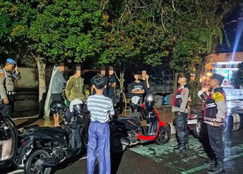 Polsek Murung Pudak Gelar Blue Light Patrol