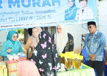 Bupati HSU Tinjau Lokasi Pasar Murah Ramadhan