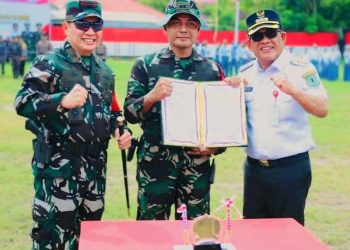 Bupati HSU Hadiri Penutupan TMMD di kabupaten HSU