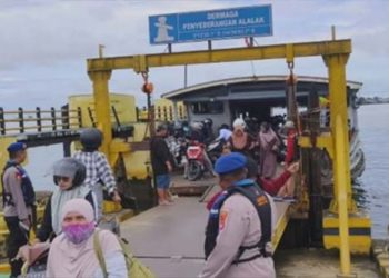 Polairud Perketat Pengawasan Penyeberangan di Dermaga Alalak