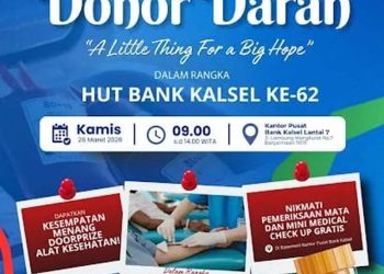 HUT ke-62, Bank Kalsel Gelar Donor Darah dan Layanan Kesehatan Gratis