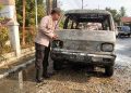 Sebuah Mobil Terbakar Usai Mengisi BBM