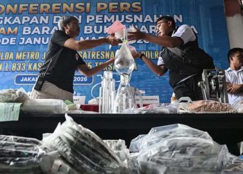 Pemusnahan Barang Bukti Berbagai Jenis Narkoba