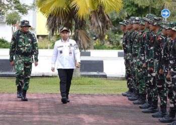TMMD Ke 128 Bangun Badan Jalan Di Desa Salam Babaris