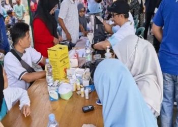 Ratusan Warga Sungai Tabukan Serbu Layanan Cek Kesehatan Gratis