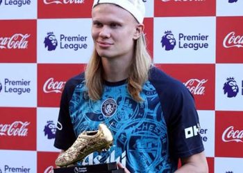Erling Haaland Dapat Sepatu Emas