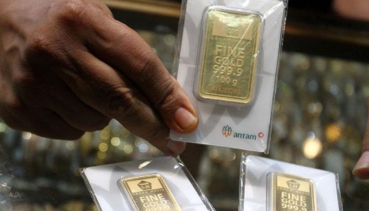 Harga Emas Turun Lagi Kini Hanya Rp2,6 Juta per Gram ANTAM TURUN LAGI - Harga emas Antam Selasa pagi mengalami penurunan Rp 9.000, dari semula Rp 2.610.000 menjadi Rp 2.601.000 per gram.(foto:mb/ant)