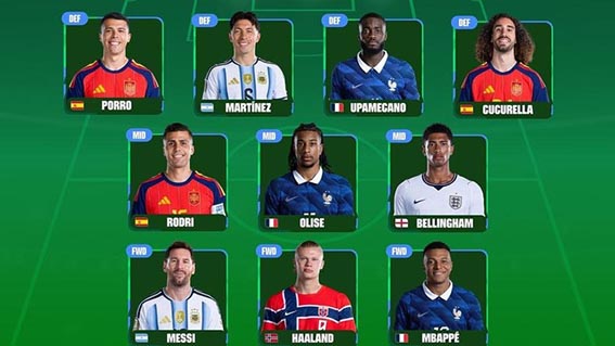 Spanyol dan Prancis Dominasi Starting XI Terbaik Piala Dunia 2026 Netizen Tidak Setuju Best 11 Piala Dunia 2026 Versi FIFA