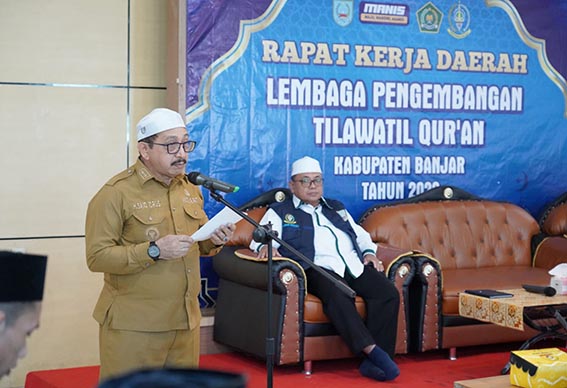 Prosesi Baayun Maulid Dipersiapkan Secara Matang WABUP Banjar Habib Idrus Al Habsyi memberikan arahan saat membuka Rakerda LPTQ Kabupaten Banjar 2026.(foto:mb/ist)