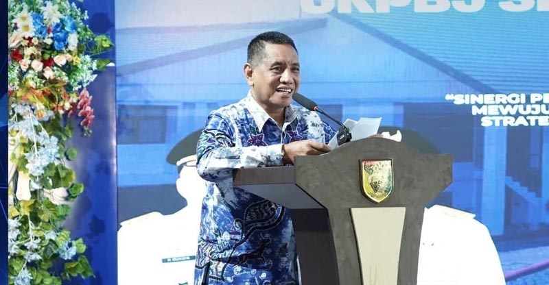 Pemkab Tala Gelar Rakortek UKPBJ Wakil Bupati (Wabub) Tanah Laut (Tala) HM Zazuli saat membuka kegiatan Rakortek.