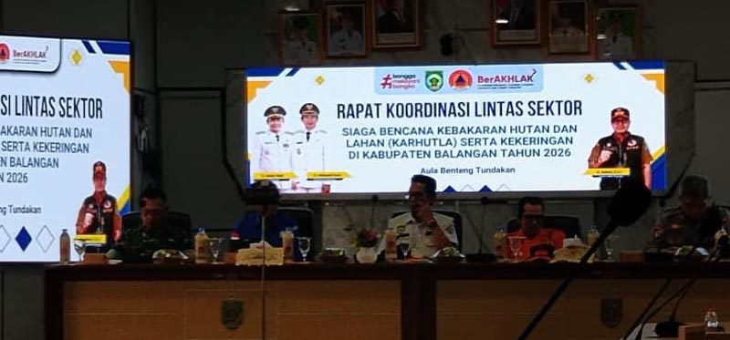 Wabup Balangan Perkuat Sinergi Hadapi Ancaman Karhutla dan Kekeringan di Musim Kemarau 2026 KARHUTLA-Rakor Siaga Bencana Karhutla dan Kekeringan yang digelar Pemerintah Kabupaten Balangan melalui Badan Penanggulangan Bencana Daerah (BPBD) Kabupaten Balangan. (foto:mb/ida)