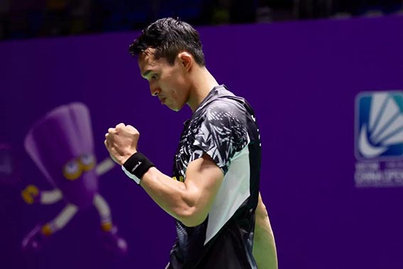 Jonatan Christie ke 32 Besar Kejuaraan Dunia BWF 2026 Tunggal putra Indonesia Jonatan Christie.(foto:mb/ant)