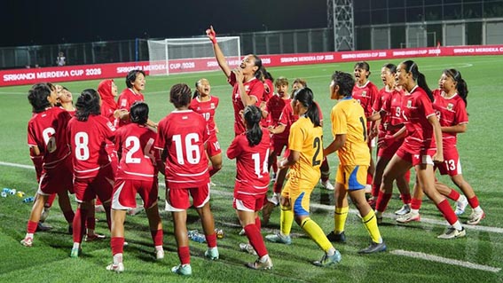 Garuda Pertiwi Sempurna di Fase Grup Srikandi Merdeka Cup Garuda Pertiwi berhasil mengalahkan Hong Kong 1-0 di Srikandi Merdeka Cup.( Foto: mb/dok. Srikandi Merdeka Cup)