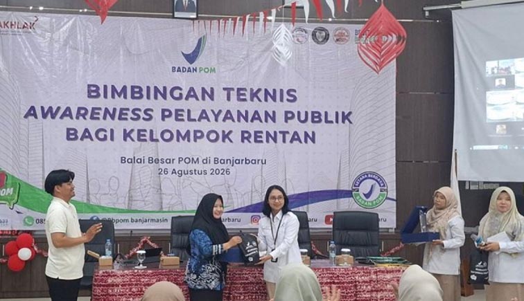 BPOM Tingkatkan Awareness Pelayanan Publik bagi Disabilitas BALAI Besar Pengawas Obat dan Makanan (BPOM) di Banjarbaru, Kalsel, menggelar bimbingan teknis awareness pelayanan publik bagi kelompok rentan dengan menyertakan instansi lintas sektor di Aula BPOM di Banjarbaru, Rabu (26/8).(foto:mb/ant)