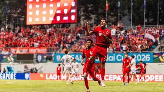 Kapten Singapura Bidik Poin Lawan Indonesia Singapura tidak ingin kehilangan poin saat melawan Indonesia di Piala AFF 2026.(Foto:mb/ Dok. @fasingapore)