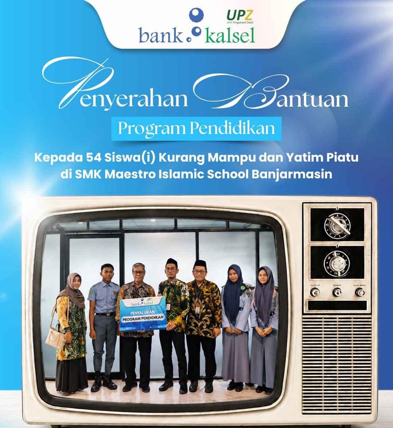 UPZ Bank Kalsel Salurkan Bantuan bagi Siswa Prasejahtera