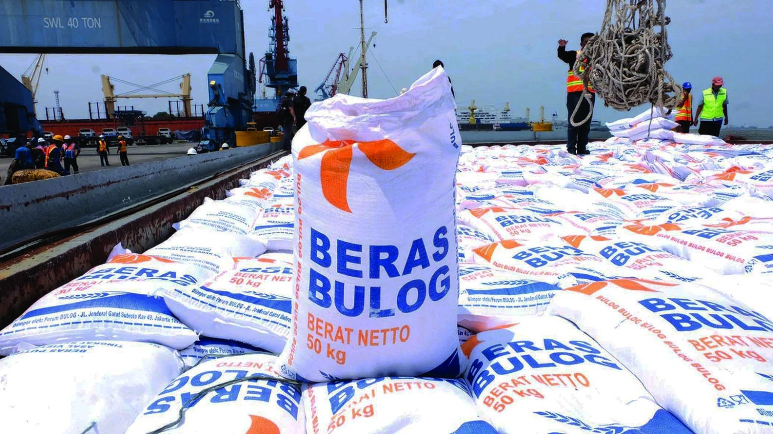 STOK BERAS BULOG - Ketersediaan atau stok beras nasional aman di tengah kondisi El Nino dan musim kemarau yang berlangsung lebih panjang. Stok dari Bulog saat ini mencapai sekitar 4,8 juta ton. Dengan tambahan penyaluran SPHP dan program hilirisasi tersebut, stok Bulog diproyeksikan berkurang sekitar 1,38 juta ton, sehingga masih tersedia 3,5 juta ton.(foto:mb/ant)