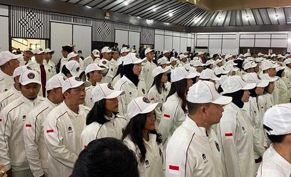 Kontingen Indonesia di Asian Games 2026 Resmi Dikukuhkan Pengukuhan kontingen Indonesia untuk Asian Games 2026 berlangsung Rabu (9/9).( Foto: mb/CNNI)
