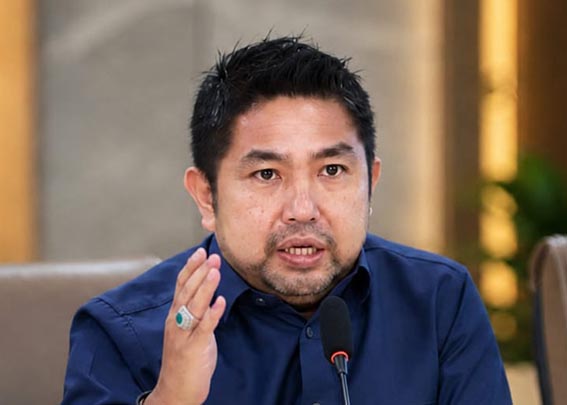 Bang Dhin Temukan Potensi Ruang Fiskal HM Syaripuddin.(foto;mb/ist)