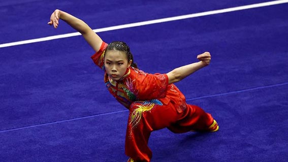 Indonesia Raih Perunggu dari Cabor Wushu Eugenia Diva Widodo raih perunggu Asian Games 2026 pada Senin (21/9).(foto:mb/web)