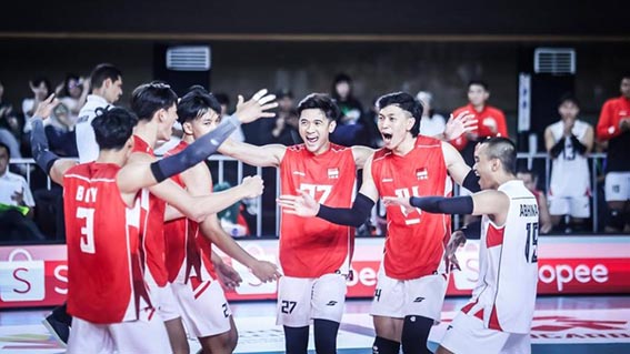 Indonesia Kalah Dramatis dari Thailand 2-3 Kalah - Timnas Voli Indonesia kalah dramatis 2-3 dari Thailand di Asian Games 2026.( Foto:mb/Dok. SAVA)