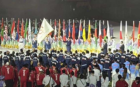 Asian Games Aichi-Nagoya 2026 Mencetak Lebih dari 350 Rekor Suasana upacara penutupan Asian Games Aichi-Nagoya 2026 di Mizuho Park Sports Stadium, Nagoya, Jepang, Minggu (4/10).(foto:mb/ant)