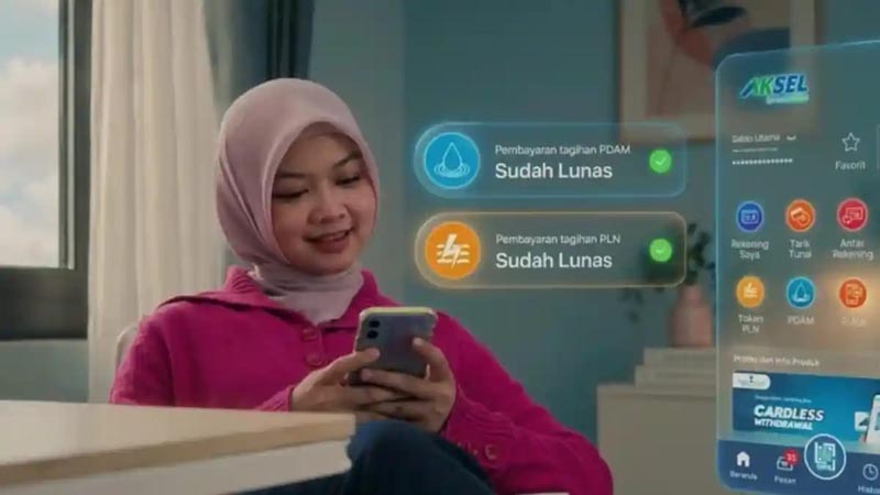 Bayar Tagihan PLN dan PDAM Makin Praktis, Cukup Lewat AKSEL by Bank Kalsel Gunakan layanan AKSEL by Bank Kalsel bayar PLN dan PDAM dibereskan hanya dari satu aplikasi saja.ist