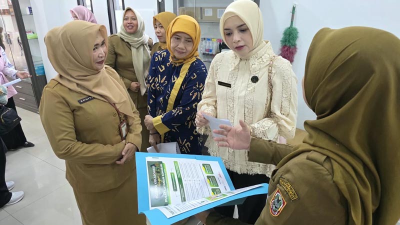 Ketua BKOW Kalsel Dorong Perempuan Aktif Gerakan Organisasi Ketua BKOW Provinsi Kalimantan Selatan, drg Ellyana Trisya Hasnuryadi usai membuka pelatihan berkesempatan mengunjungi Rumah Kemasan yang dikelola Balai Pelatihan Koperasi dan UKM Provinsi Kalimantan Selatan