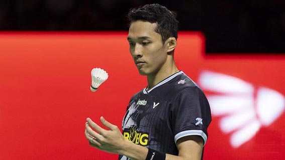 Jonatan Christie ke 16 Besar Jonatan Christie melewati adangan pertama di Denmark Open 2026 dengan baik.( Foto: mb/CNNI)