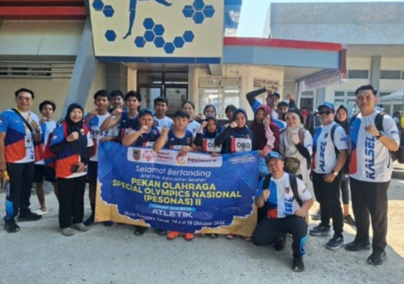 Atlet SOIna Banjar Memperkuat Kalsel KONTINGEN Pekan Olahraga Special Olympics Nasional (PESONAS) II Provinsi Kalsel yang berlaga di Kupang, Nusa Tenggara Timur (NTT).(foto:mb/ist)