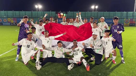 Kalahkan Moldova 9-8, Indonesia Lolos ke 16 Besar Lolos - Timnas Indonesia U-15 lolos ke babak 16 besar Tier C Piala Dunia U-15 dan FIFA Festival 2026.( Foto:mb/Dok. PSSI)