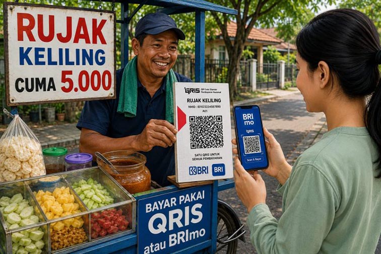 BI Gunakan Data QRIS untuk Acuan Skor Kredit UMKM PENGGUNAAN QRIS - Bank Indonesia BI akan menjadikan data transaksi Quick Response Code Indonesian Standard (QRIS) sebagai acuan penilaian skor kredit (credit scoring) bagi pelaku usaha mikro, kecil, dan menengah (UMKM). Sekarang penggunaan QRIS digencarkan secara masif tak hanya pedagang UMKM, namun juga pedagang ultra mikro.(foto:mb/ant)